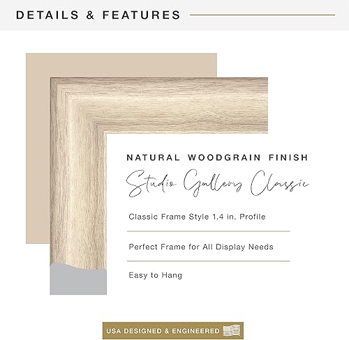 Miniatura 4 de MCS GALERÍA ESTUDIO 2 MARCOS 11X14 NATURAL WOODGRAIN