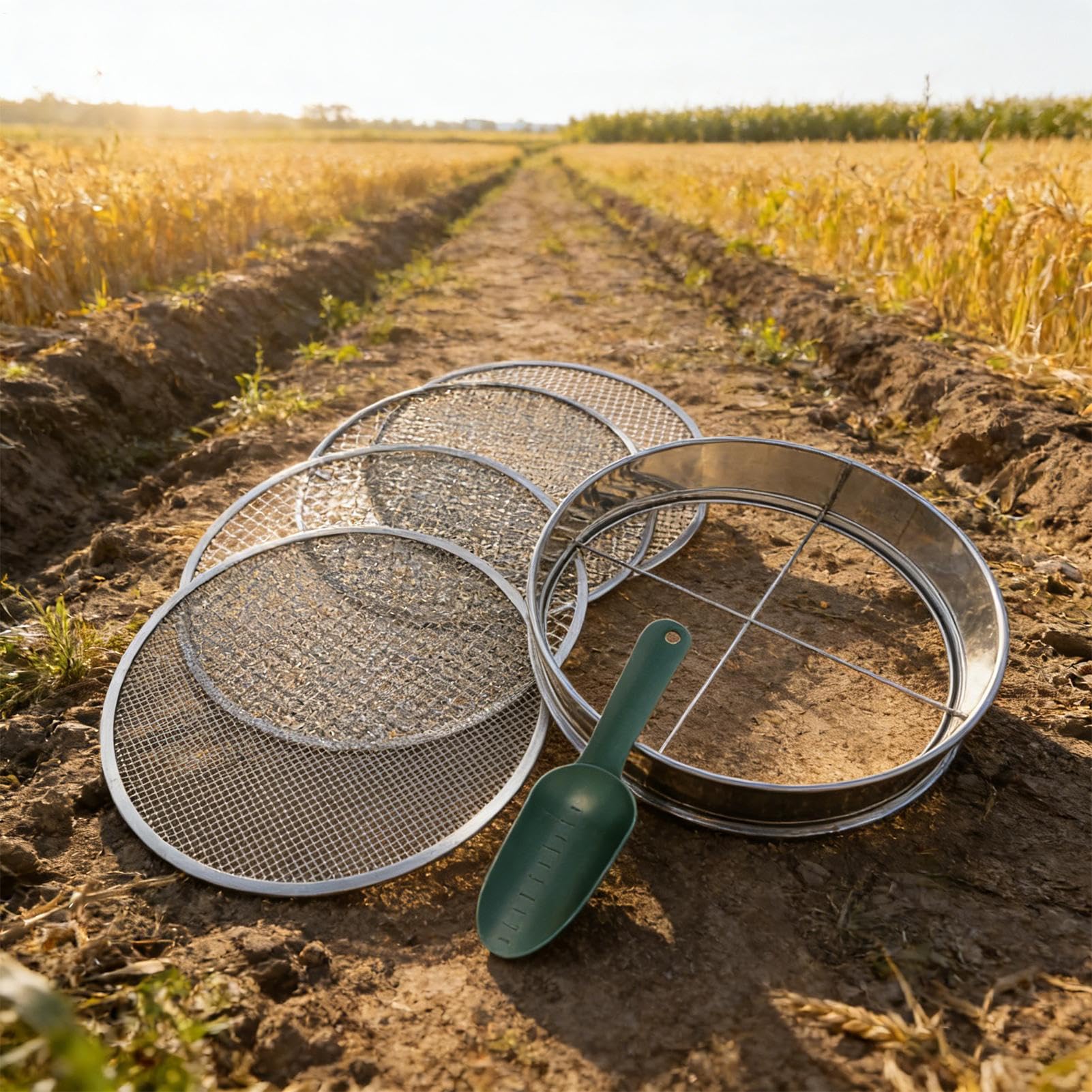 Tamizador De Compost Fácil Instalación Liberación Rápida Criba de Jardín | Criba de Tierra para Grava Serrín Vermicompost Hierba