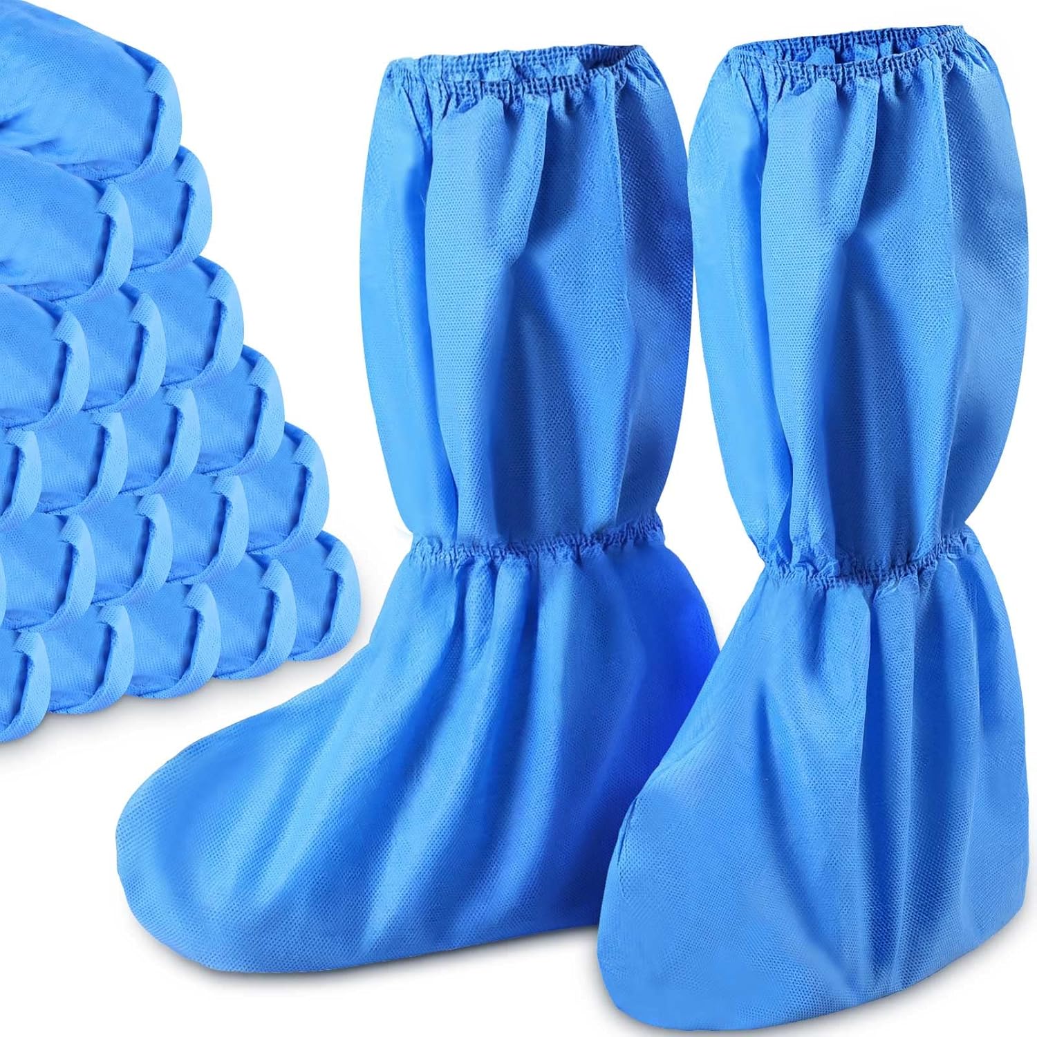 24 Pairs Disposable Boot and Shoe Covers, 20 Inch Non Slip Tall Boot