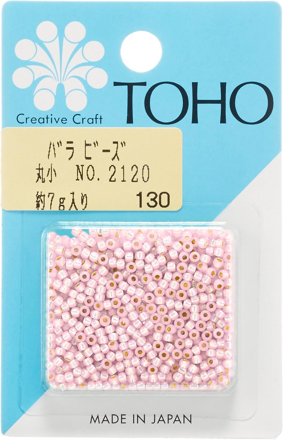 TOHO Round Small Beads, Rose Pack Beads, Outer Diameter Approx. 0.09 inches (2.2 mm), Approx. 0.2 oz (7 g), No. 2120