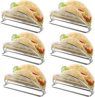 YellRin Taco Holder Stand Stainless Steel Taco Rack Tray Stand Up Holder...