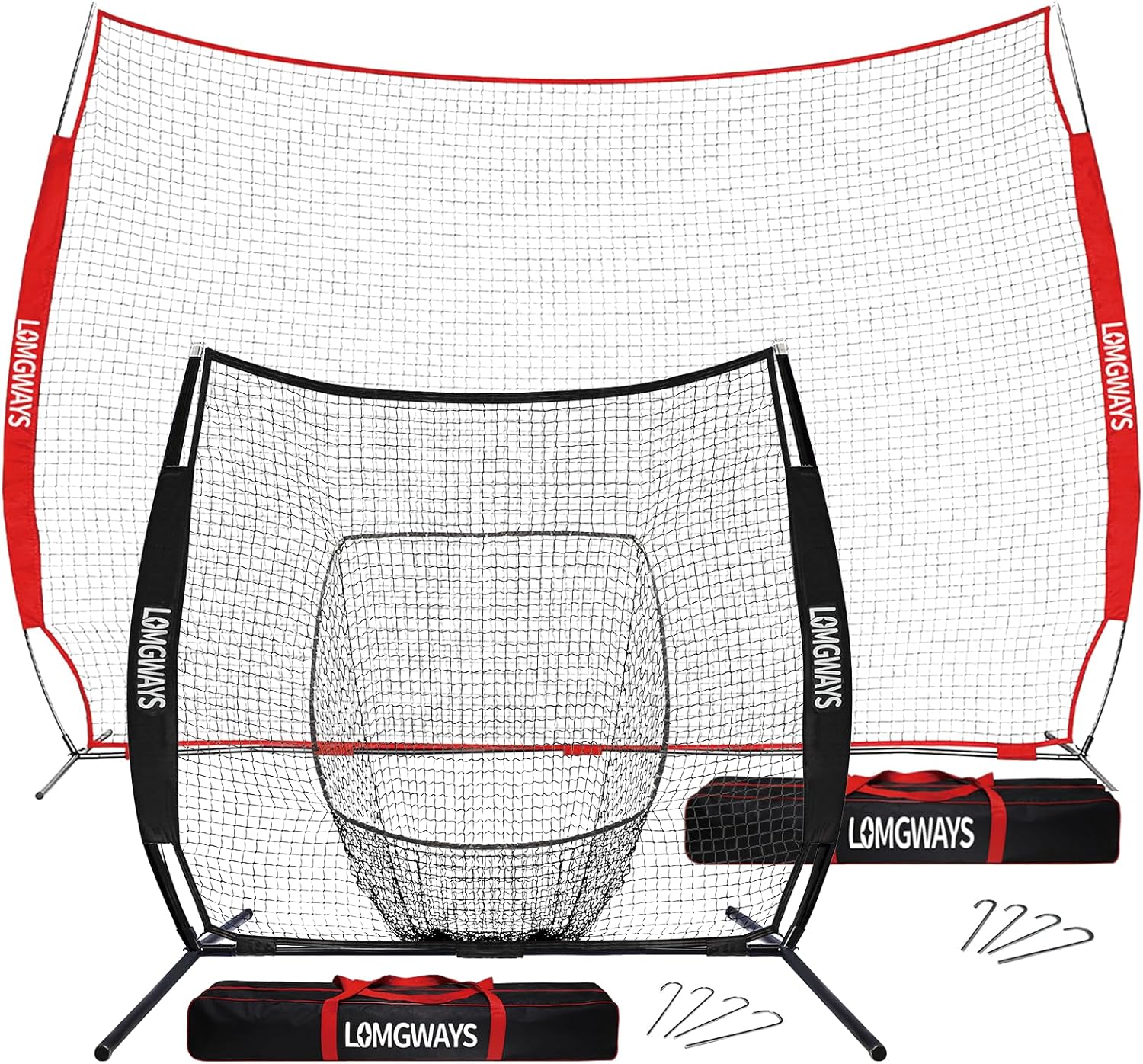 7' Baseball Net+ 12x9ft Barricade Backstop Net