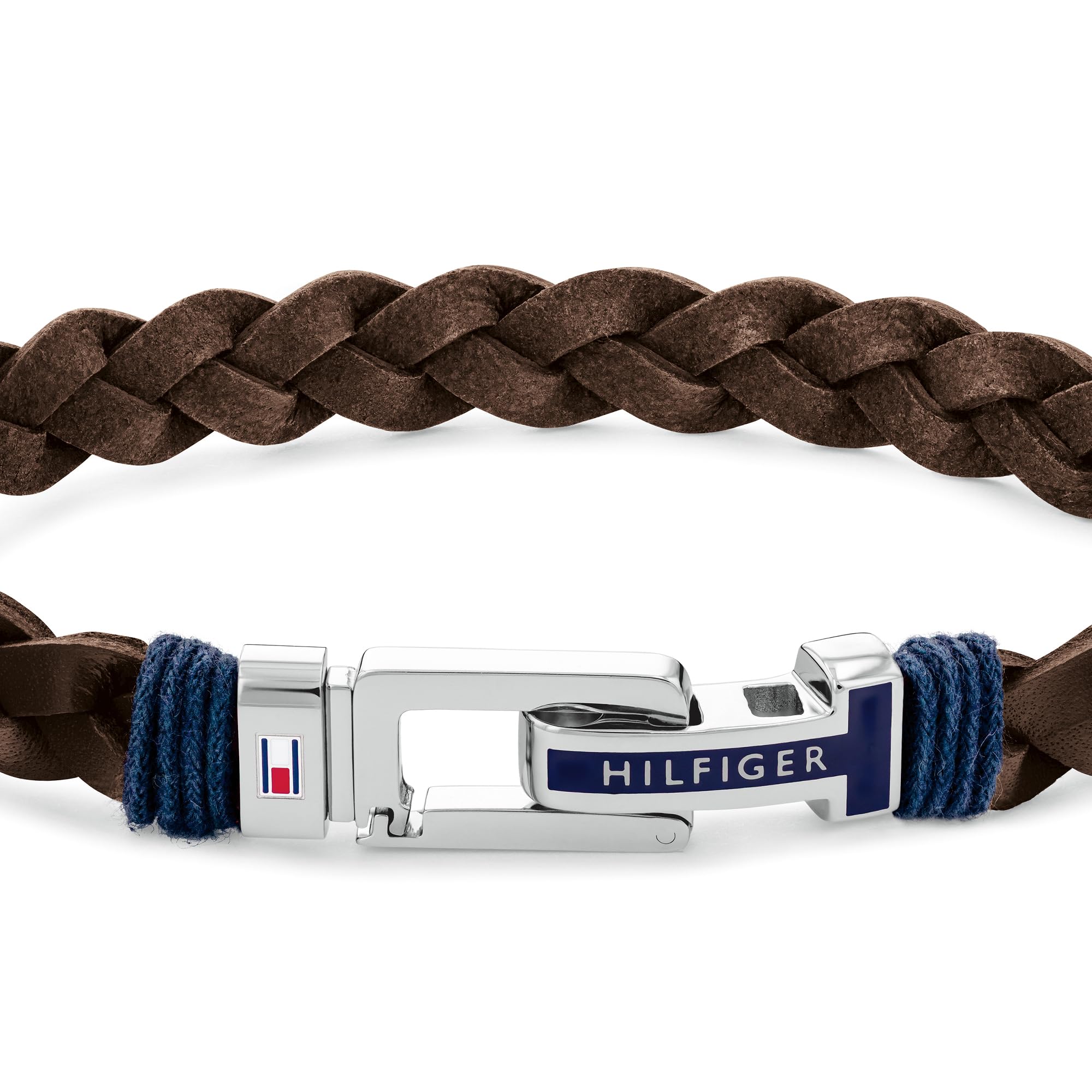 Tommy Hilfiger Jewelry Geflochtenes Lederarmband für Herren Braune Farbe - 2790309