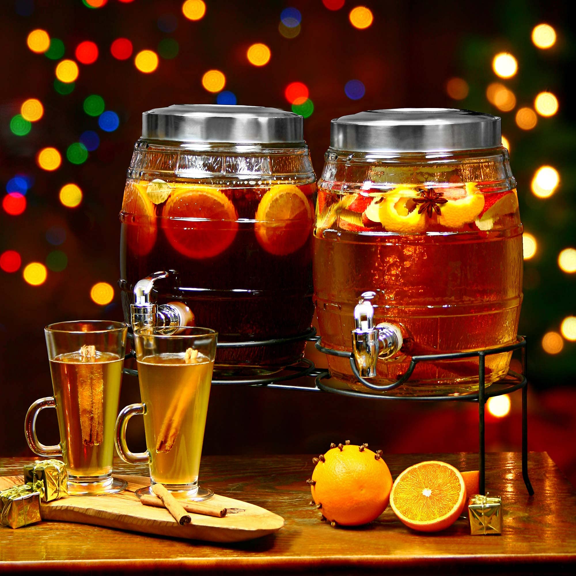 Dual Barrel Beverage Dispenser with Stand 10ltr Case of 2 bar