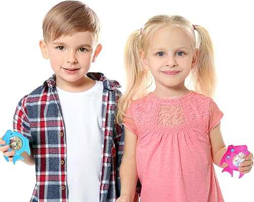 Miniatura 4 de 24 piezas de juegos de lanzamiento de anillos de pescado, peces de agua de mano, coloridos arcade, juguetes de bolsillo retro para niños, juego