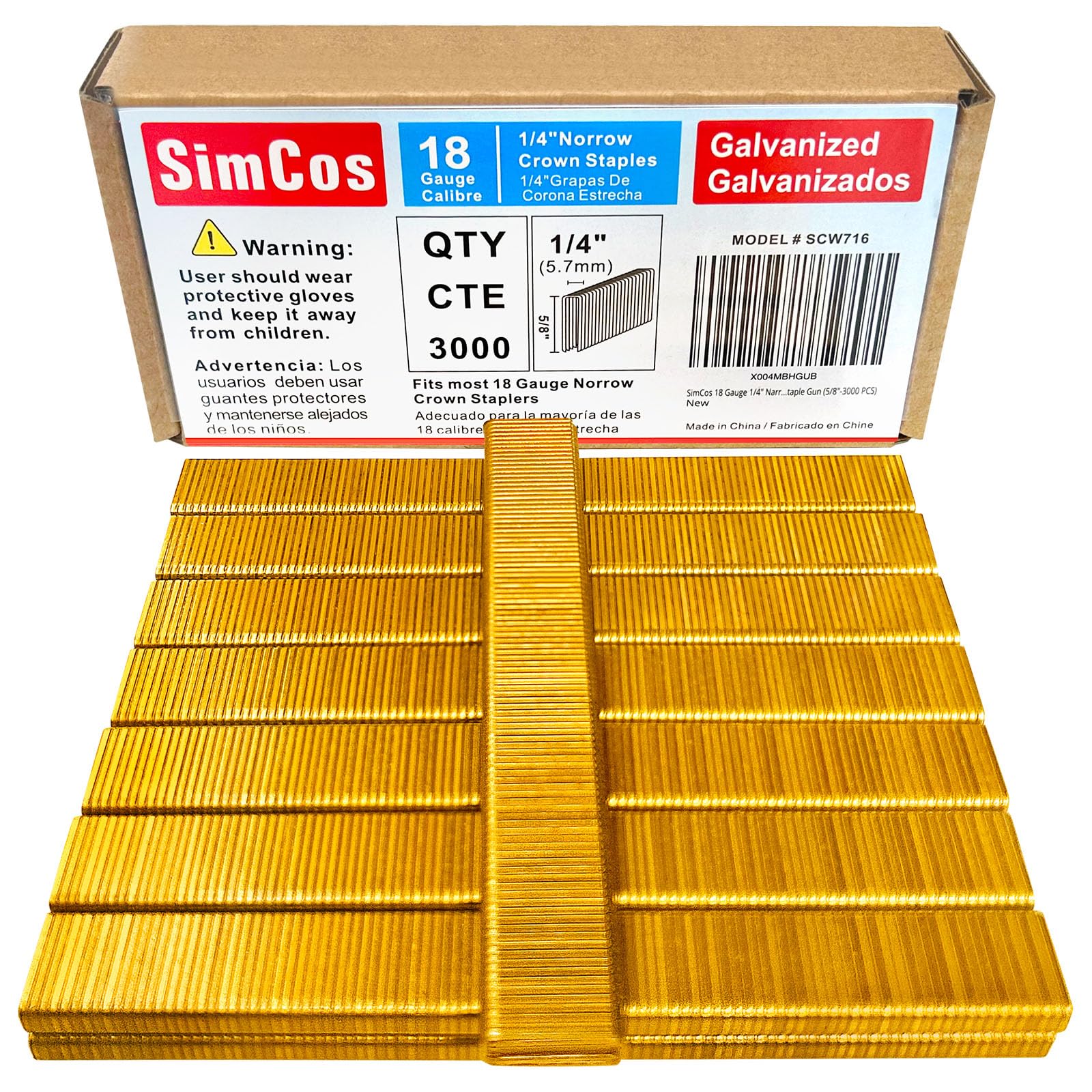 18 Gauge Staples - 1200 Pack, Assorted Sizes -14 18 Gauge Staples - 1200 Pack, Assorted Sizes -14