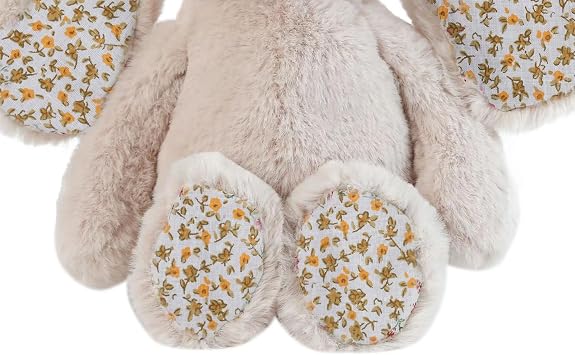 DILLY DUDU Blossom Bunny Rabbit Stuffed Animal Plush Toy10-Inch(Beige)