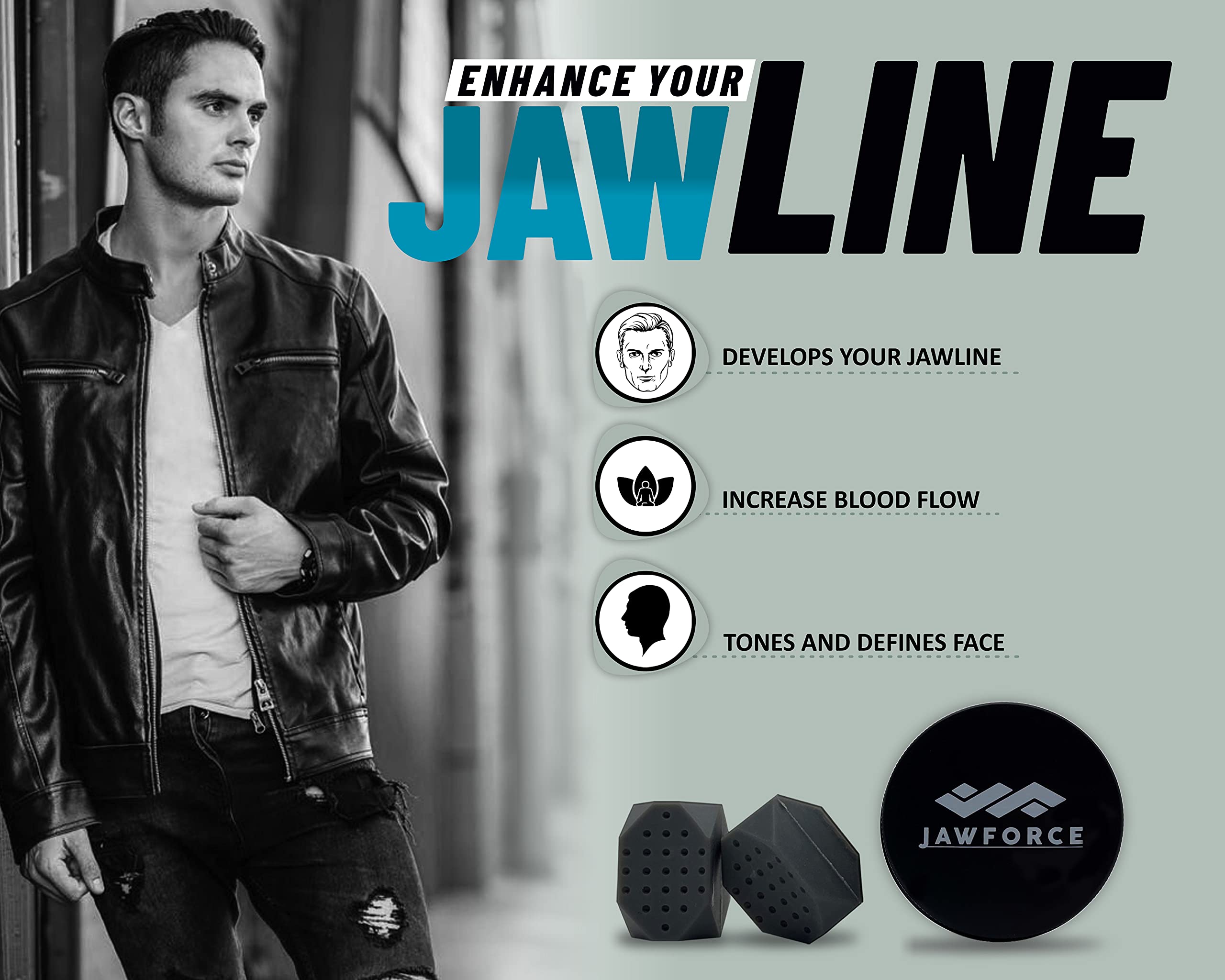 JawForce Jaw Exerciser for Men & Women, Small Size Jawline Exerciser