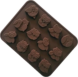 FantasyDay® 12 Cavités Ustensiles à pâtisserie Antiadhésif Moule en Silicone pour Muffins, gâteau au Chocolat, Moule à savons, Cupcake Et Gelée - Ustensile de Cuisine en Silicone - Chouette