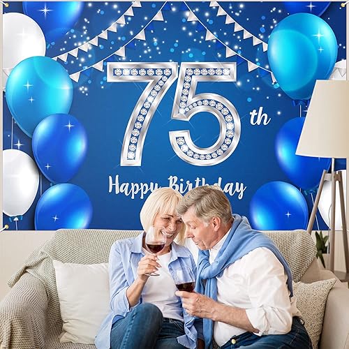 Vista 98 de HAMIGAR Fondo de pancarta de feliz cumpleaños 60 de 60 x 4 pies, decoraciones de cumpleaños de 60 años, suministros de fiesta para mujeres