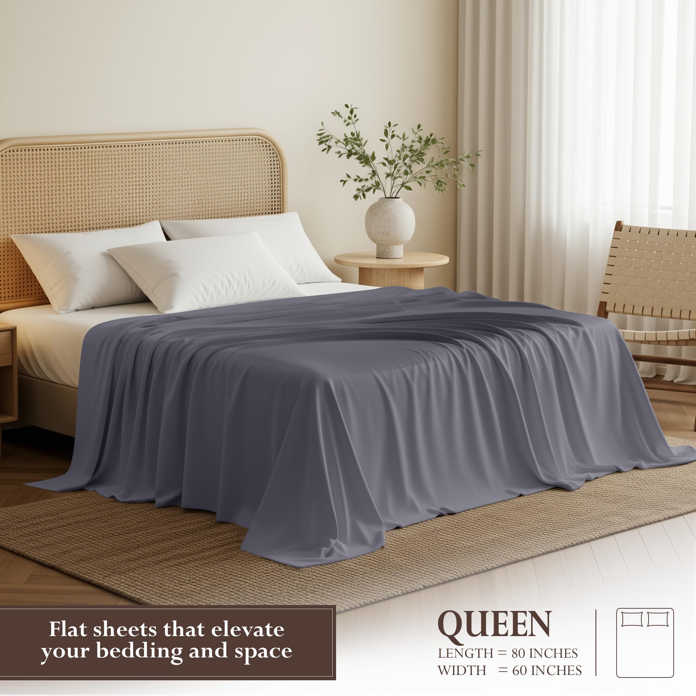 Amazon｜Utopia Bedding (ユートピアベッディング) フラットシーツ 6枚