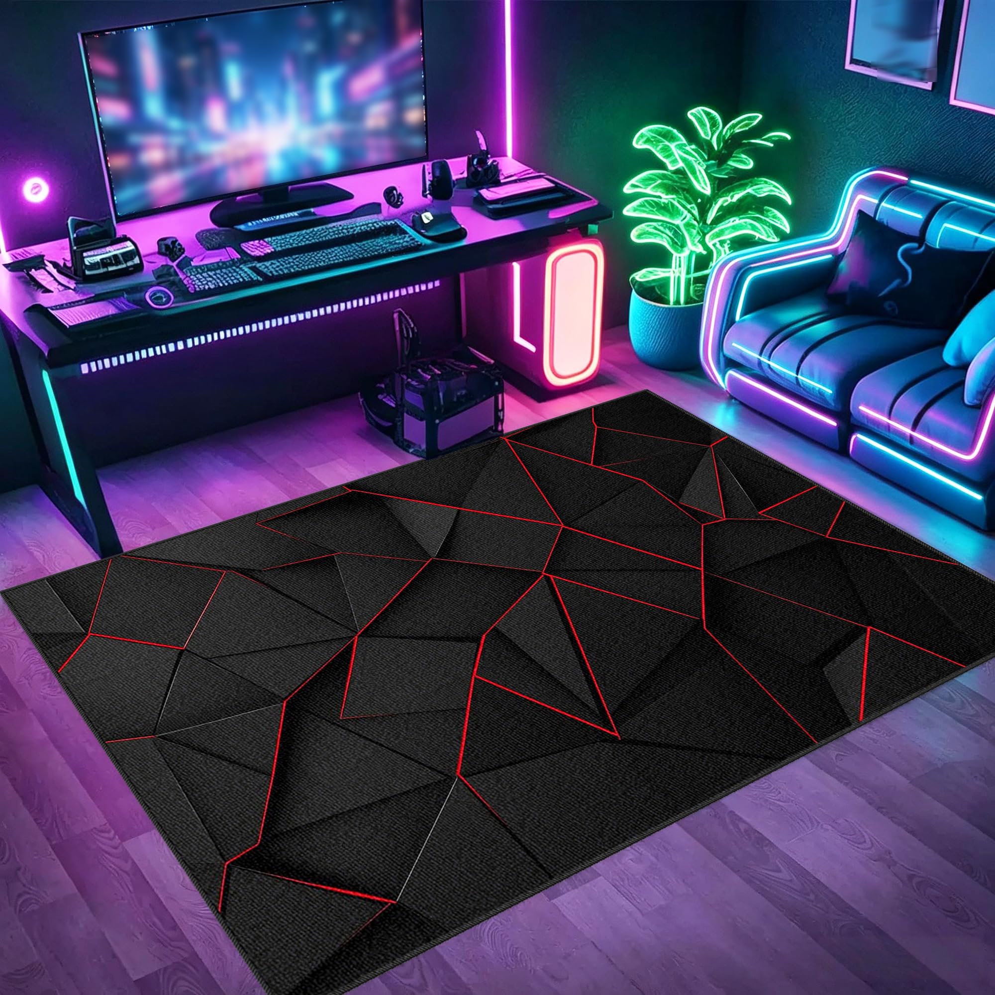 Tapis gamer bureau sol et décoration salle de jeux garçon 60x70