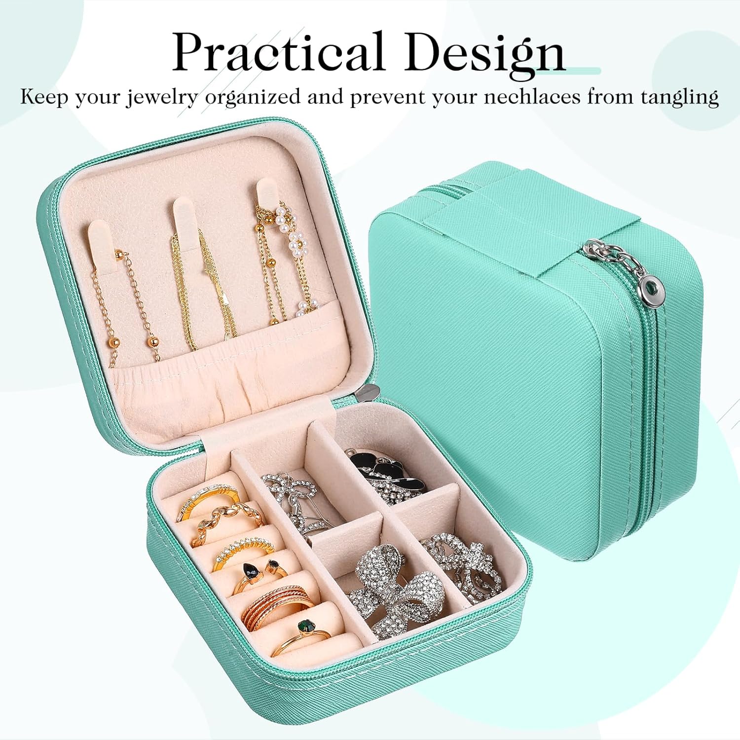 MAQUITA 12 Pcs Mini Travel Jewelry Case Bridesmaid Proposal Gift Boxes, Small PU Leather Earring Organizer, Bulk Travel Accessories Portable Jewelry Holder