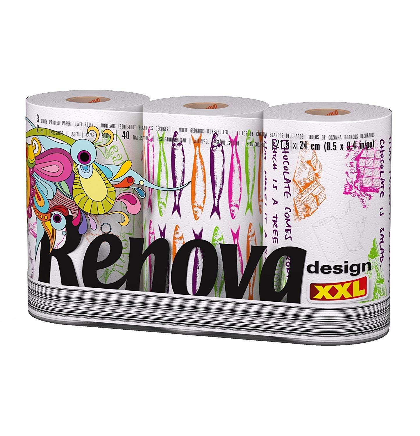 Renova Design Paper Kitchen Towels XXL 3 Rolls