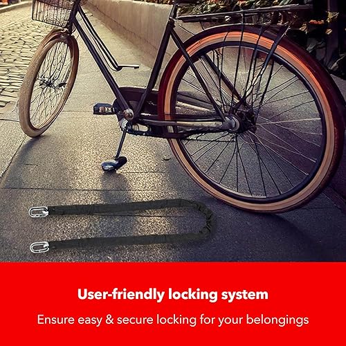 Miniatura 6 de THIRARD Cerradura de cadena resistente  Acero endurecido de 3.94 pies, eslabones resistentes a cortes de 0.394 in, revestimiento de PVC resistente a