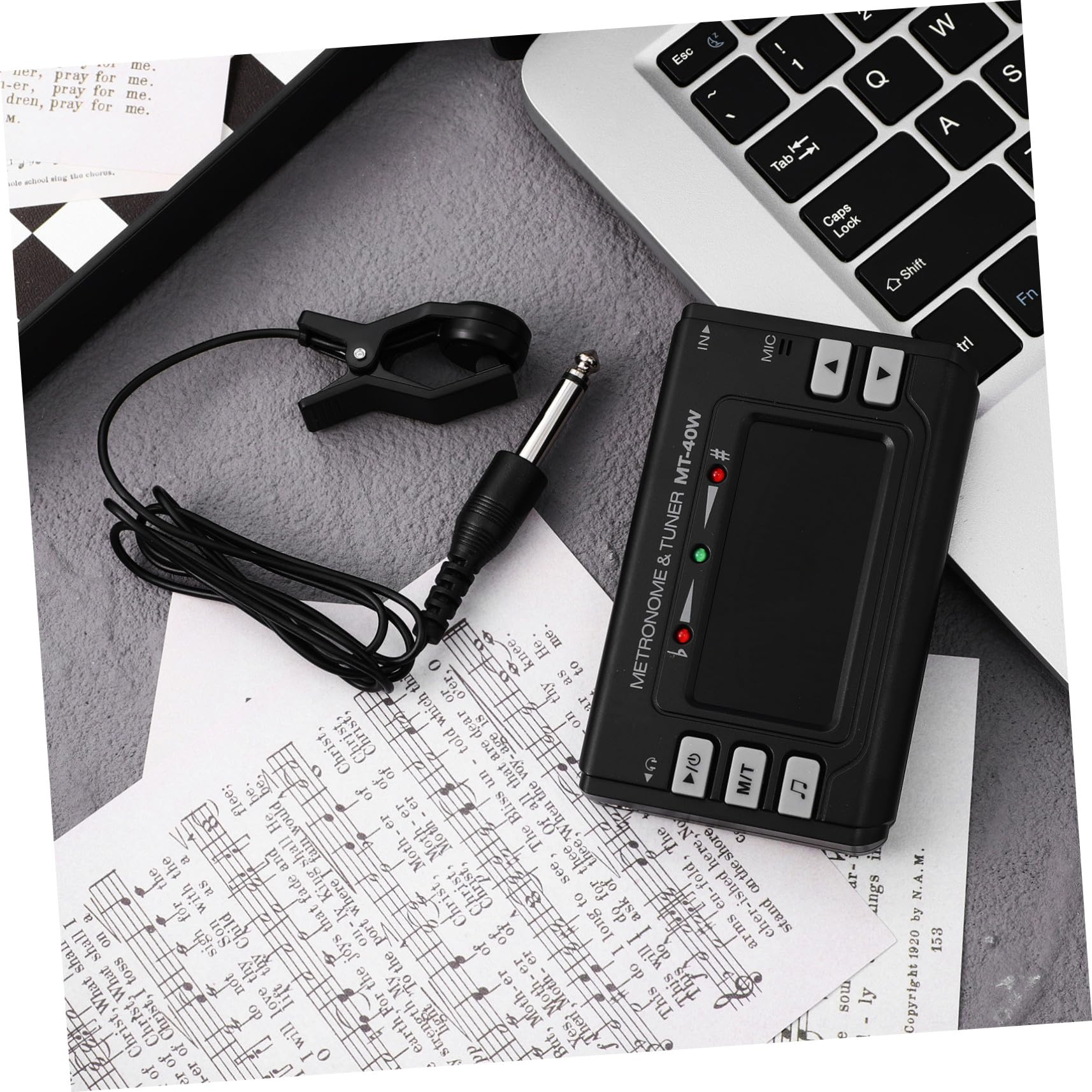 Afinador de Instrumentos Musicales para Viento Clip y LED Abs | Uso para Afinación de Instrumentos, Manejo Sencillo, Lectura Clara en Pantalla LED