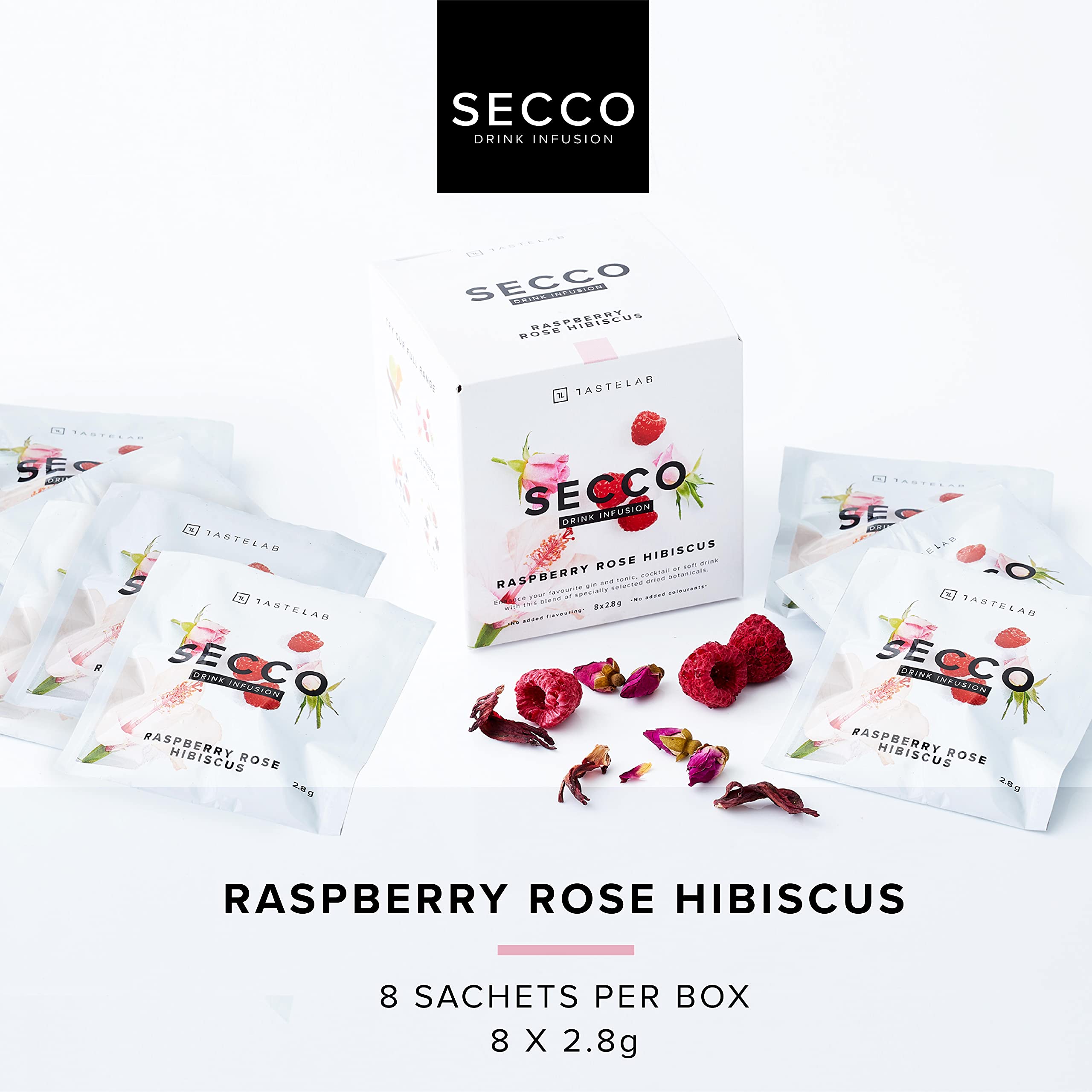 Buy Secco Raspberry Rose Hibiscus Drink Infusion Botanical Sachets for
