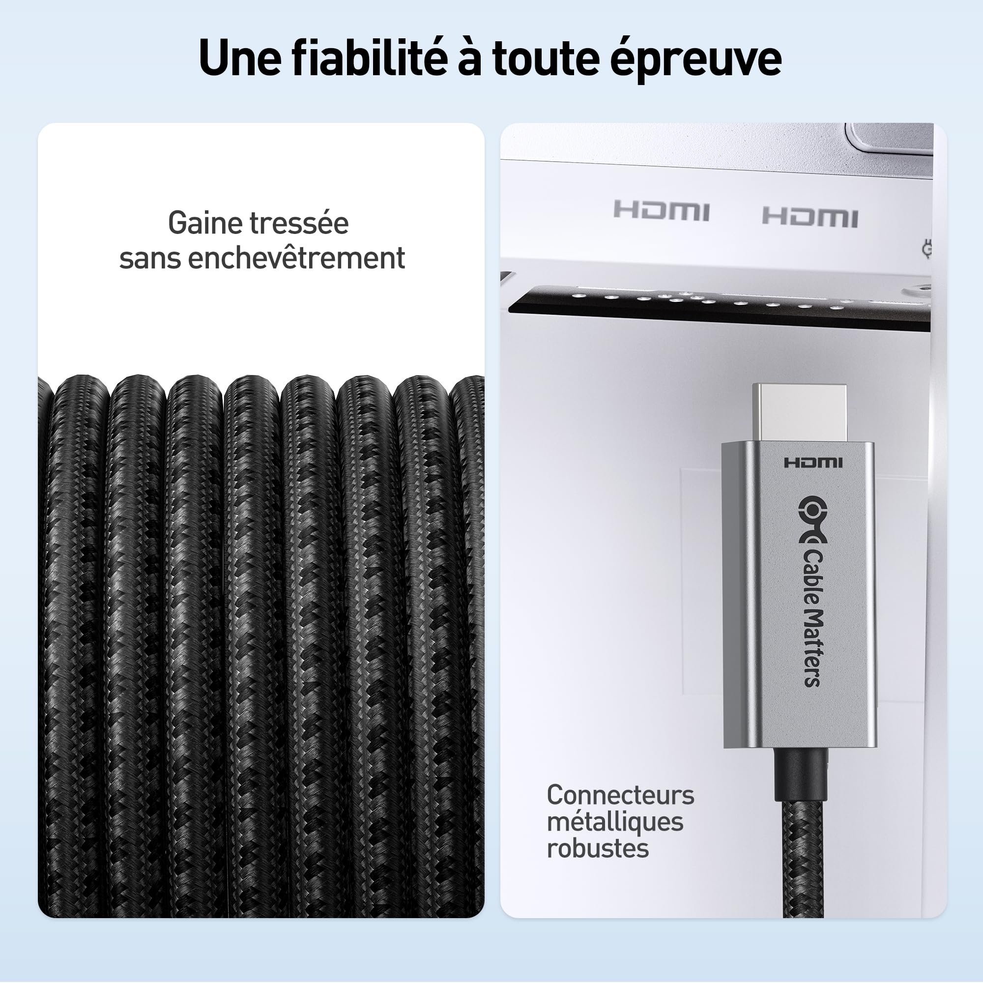Cable Matters 8K Câble USB-C HDMI 2.1 Unidirectionnel, 1,8m