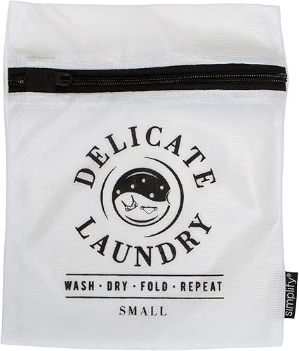 Miniatura 9 de Simplify Bolsas de lavado de malla  Juego de 3 piezas  Grandes, Medianas, Pequeñas  Lavandería  Delicados  Ropa  Calcetines  Blanco y Negro