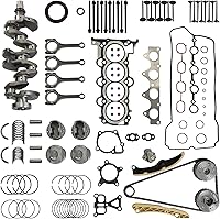 ValveXenon 1.6 G4FD Engine Overhaul Rebuild Kit for Hyundai Accent Veloster Kia Soul Rio 2012-2017 w/ Crankshaft Pistons