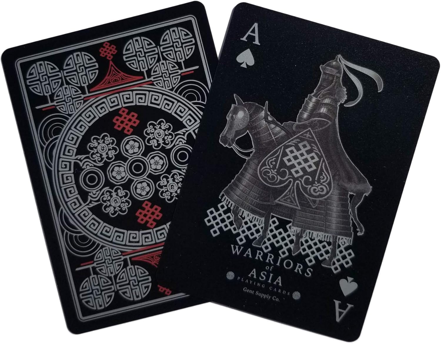 Gent Supply Warriors of Asia Waterproof Playing Cards Black PVC Edition Deck