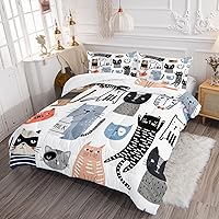 Vista 183 de CVHOUSE Juego de ropa de cama con diseño de panda, juego de edredón individual con panda y 2 fundas de almohada, lindo juego de colcha kawaii