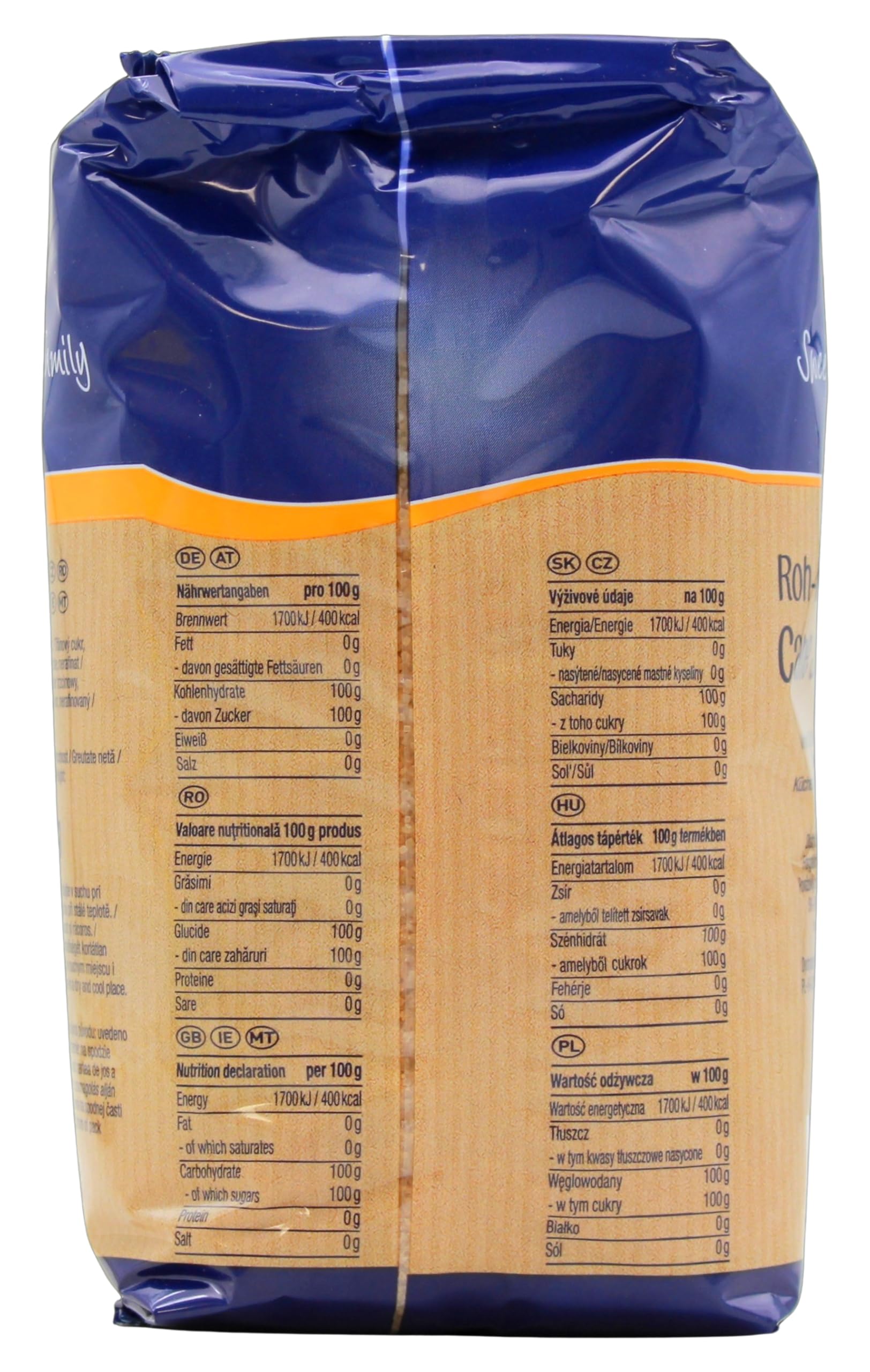 Nordzucker Sweet Family Roh-Rohrzucker unrafffiniert, 10er Pack (10 x 1 kg)
