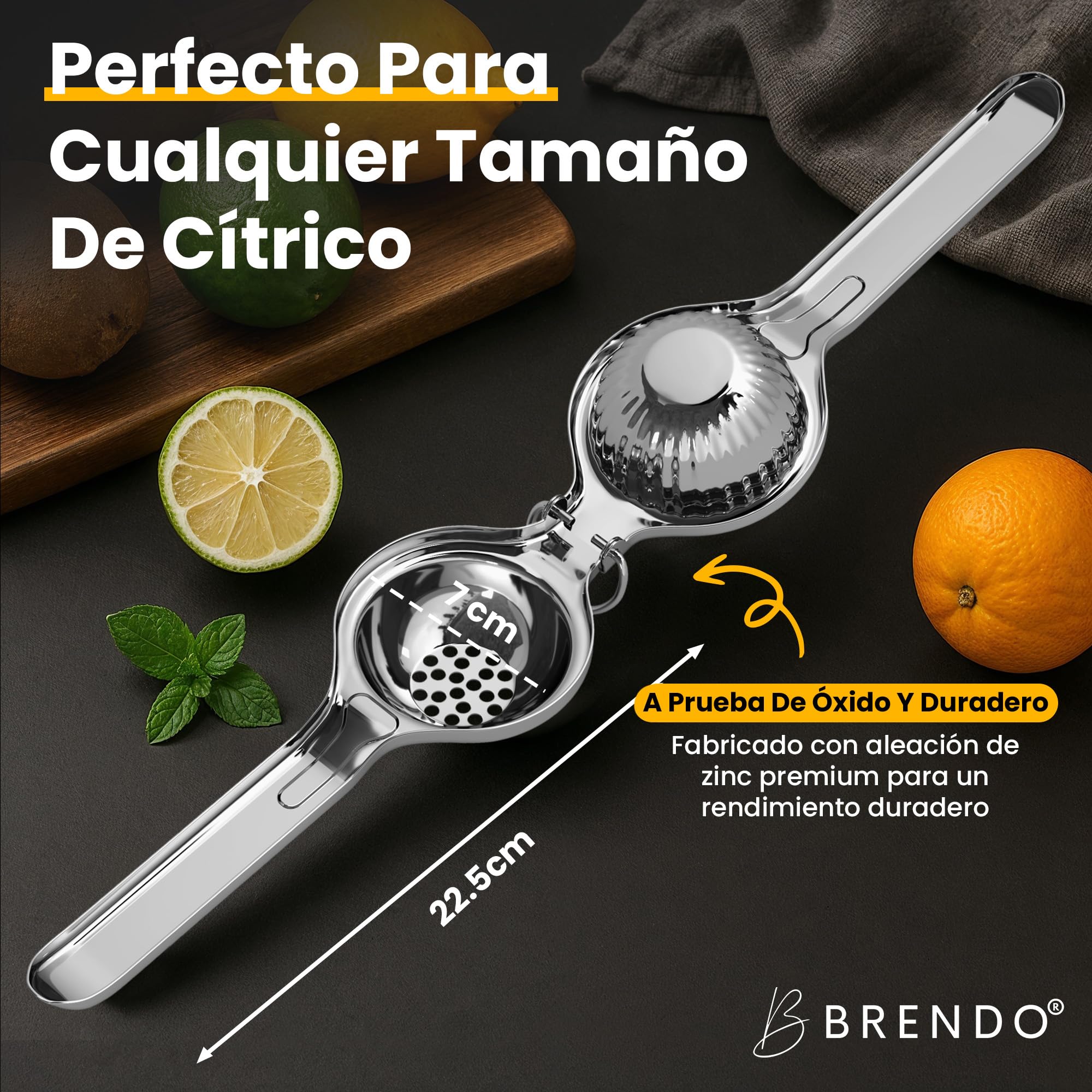 Exprimidor Manual de Limón Premium – Espremedor de Cítricos, Apto para Lavavajillas