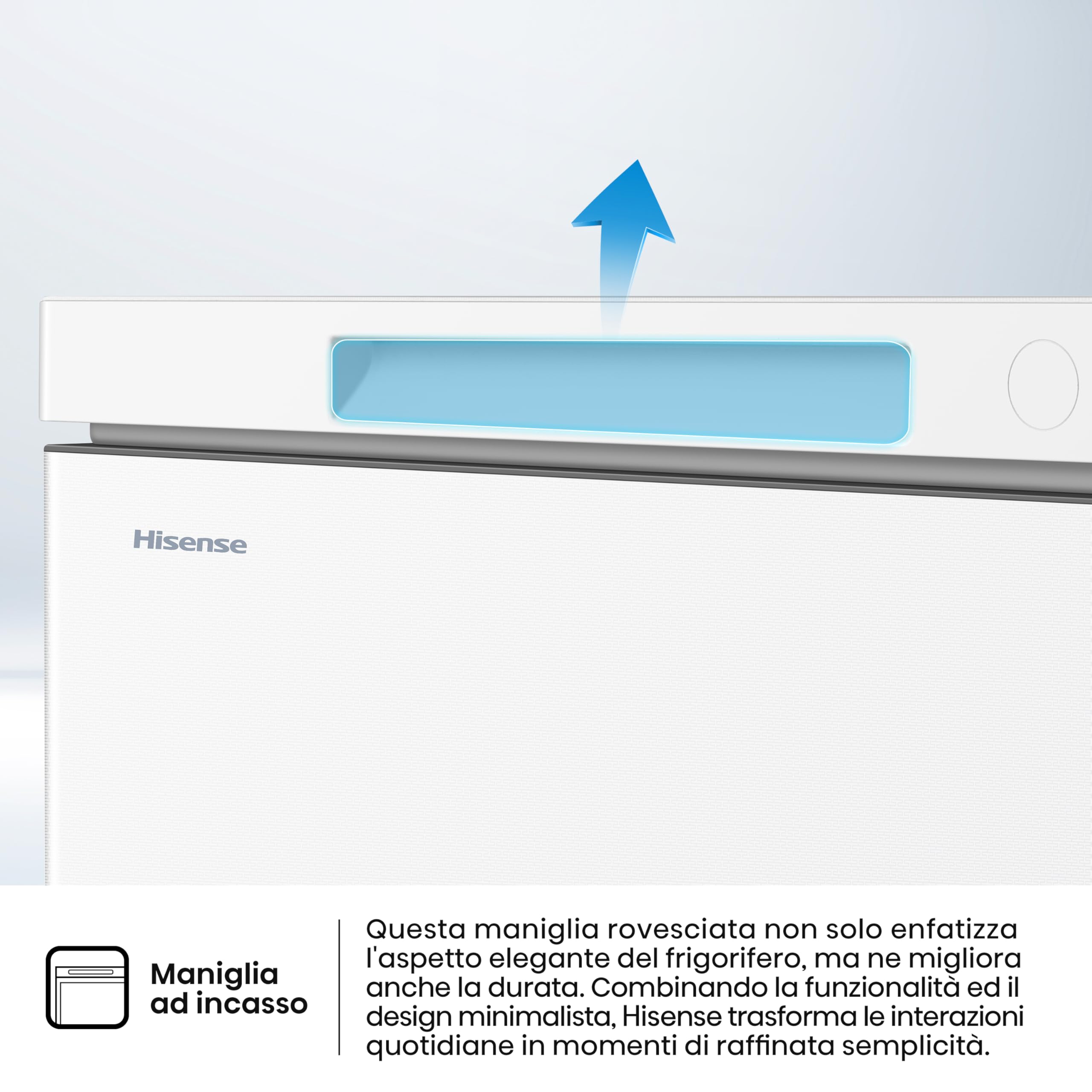 Hisense FT145N1AWE NUOVO Congelatore a pozzo 141 litri, Super Silenzioso 40 db, classe E, (L*P*A): 60,6×55,9×85,8 cm, Bianco