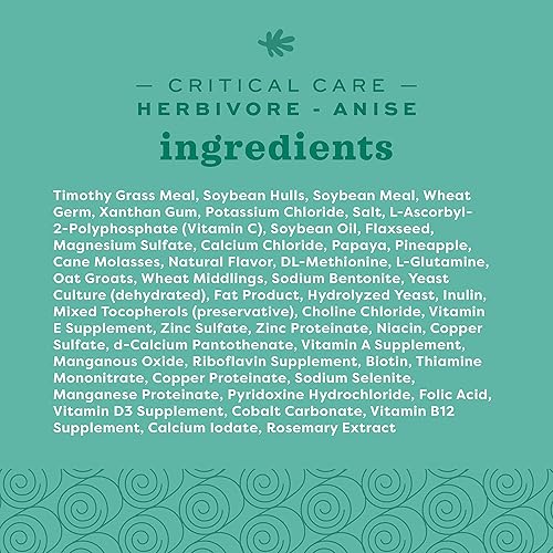Miniatura 5 de Oxbow Animal Health Critical Care herbívoro sabor a anís bolsa de 1601oz 70104