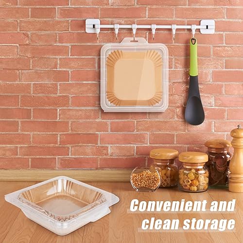 Miniatura 5 de Forro de papel desechable para freidora de aire, 100 piezas de papel de hornear de grado alimenticio para hornear asar microondas, forros