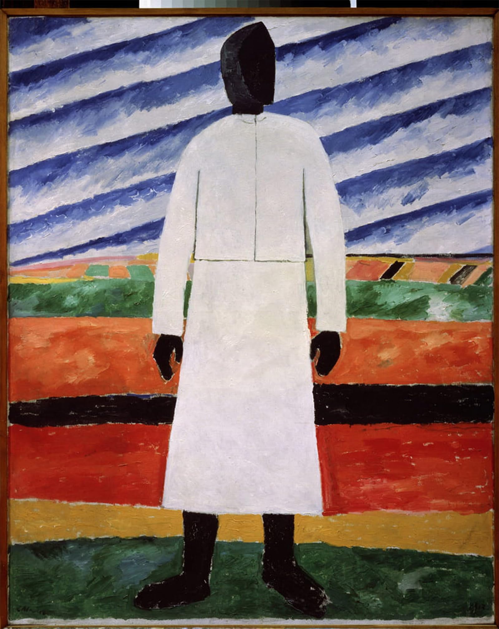 ARTXLXXBN Famous Print Painting Colorful Art Print Farmer's Wife with the Black Face by Kazimir Severinovich Malevich Canvas Art Decorations for Home Decor 60x90cm