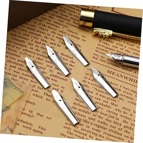 Miniatura 6 de Plumas de repuesto para pluma estilográfica, 30 unidades, punta de pluma estilográfica, punta de acero inoxidable, plumas, pintura, escritura,