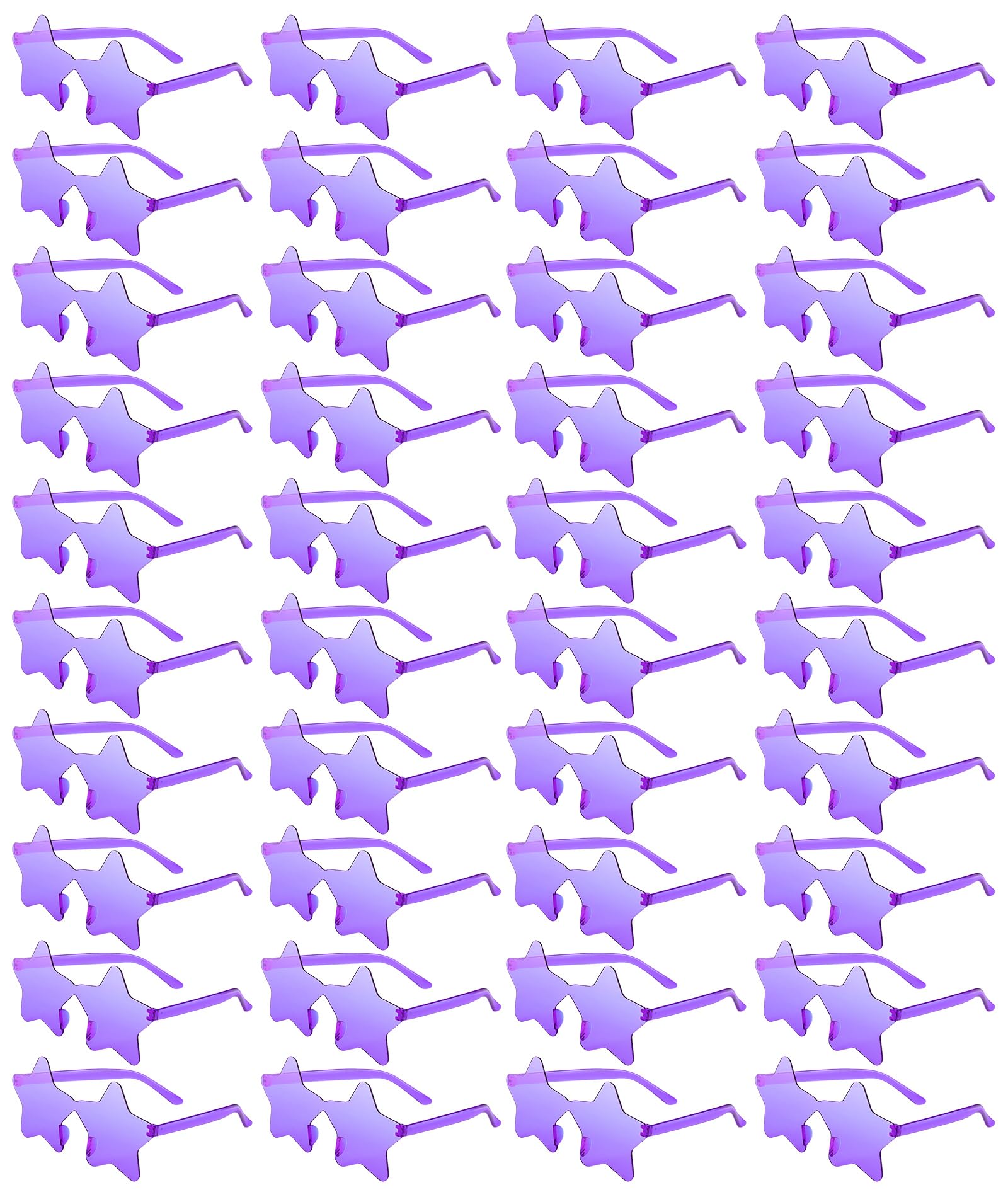 PLULON 7 Pairs Purple Star Sunglasses Bulk Rimless Star Shape Sunglasses Star Glasses Bachelorette Sunglasses Star Party Favors for Birthday Beach