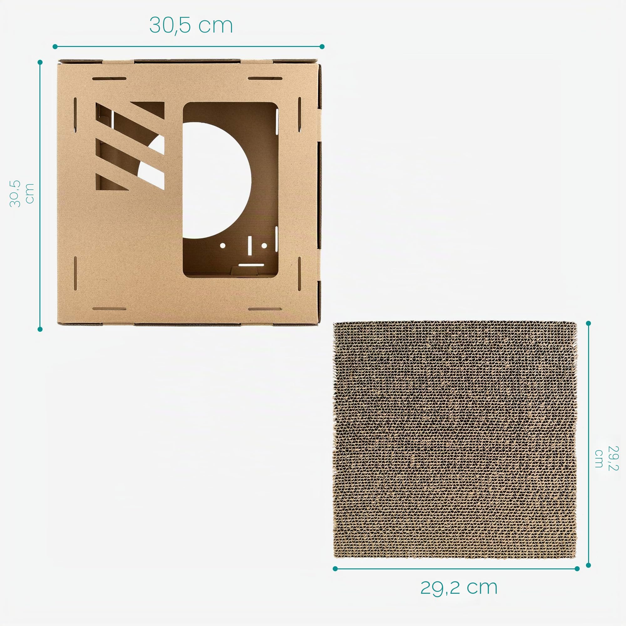 Navaris Casa de cartón para Gatos - Centro de Juegos DIY cartón Corrugado para Gato - 4X Caja de túnel 2X rascador 2X Puente 1x Set de Conectores