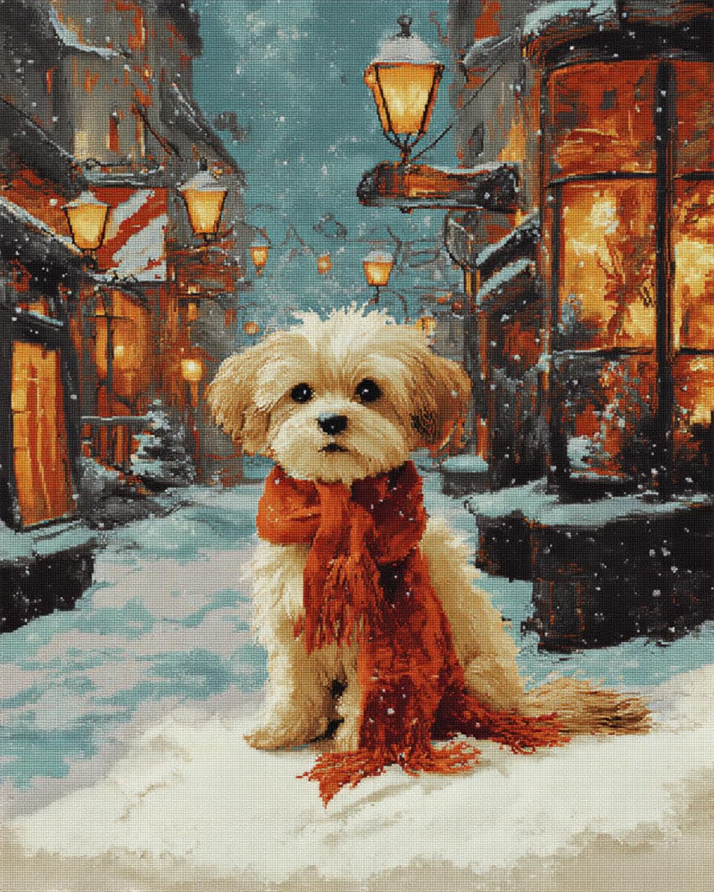 RKFLGEW DIY Bead Embroidery Kits Fantasy Dog 40x50cm