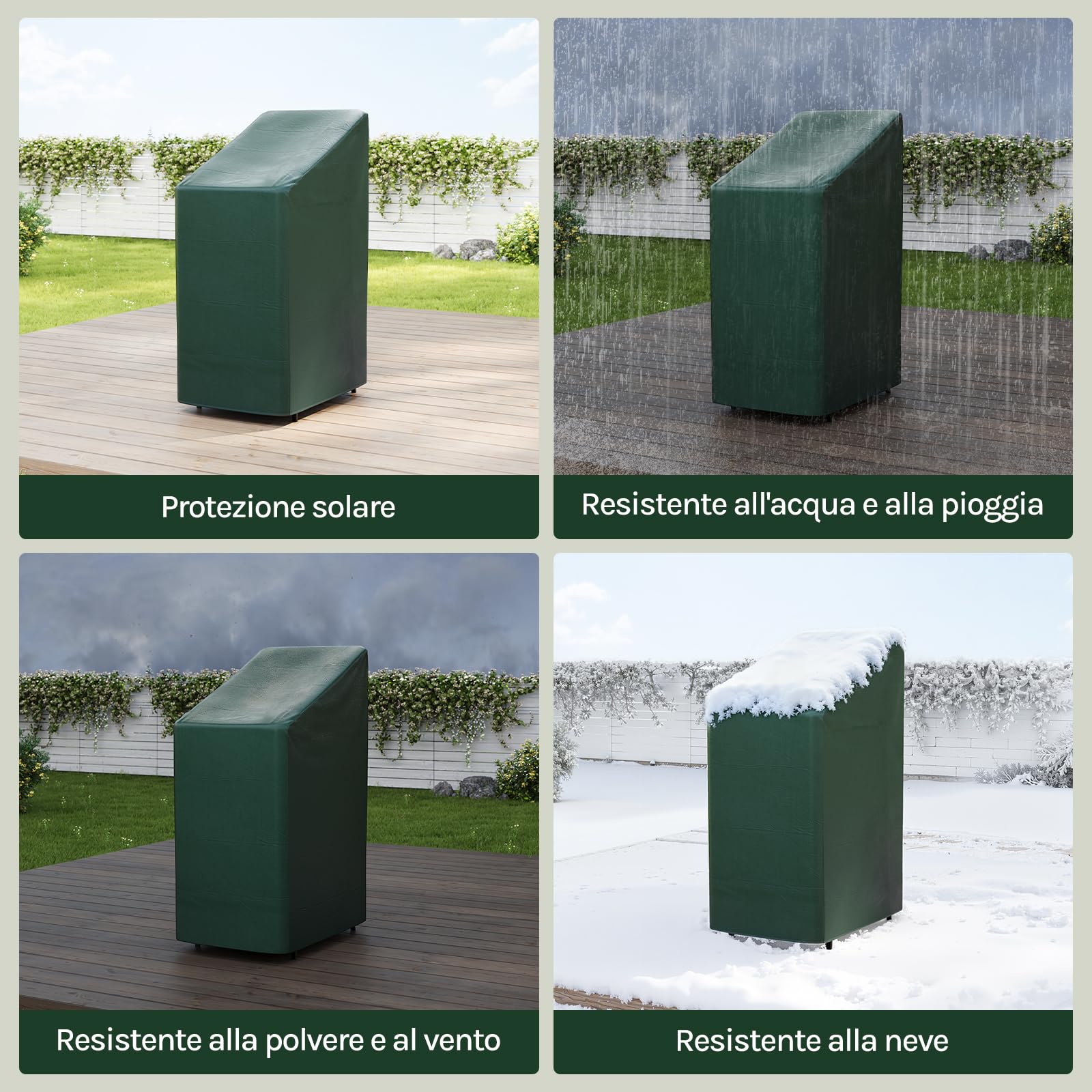 Telo Protettivo Per Poltrona Da Spiaggia | Impermeabile E Traspirante 150x100x165cm | Resistente All'Inverno