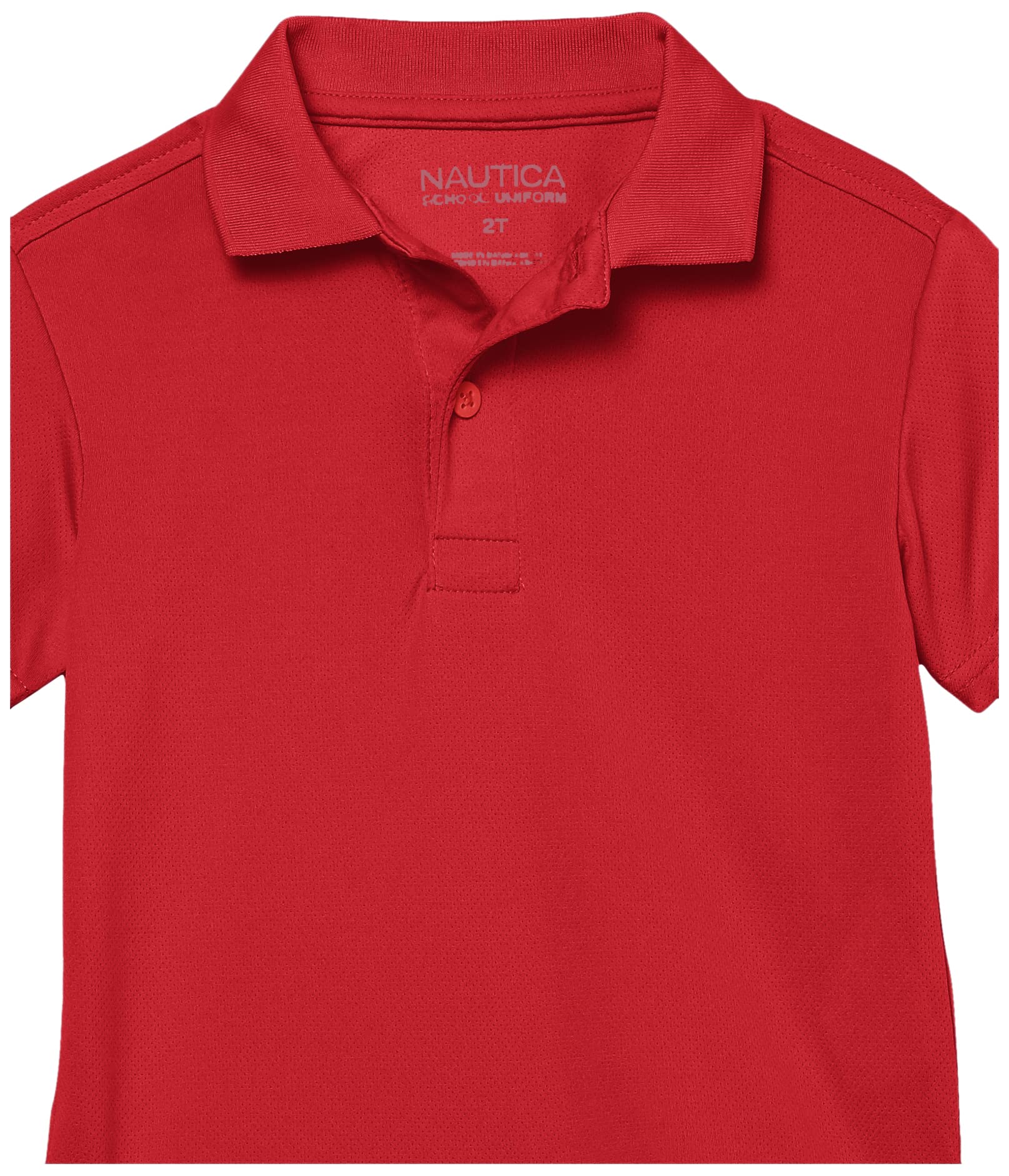 Nautica School Uniform Short Sleeve Polo Shirt, Button Closure, Comfortable & Soft Pique Fabric Polo Bambini e Ragazzi
