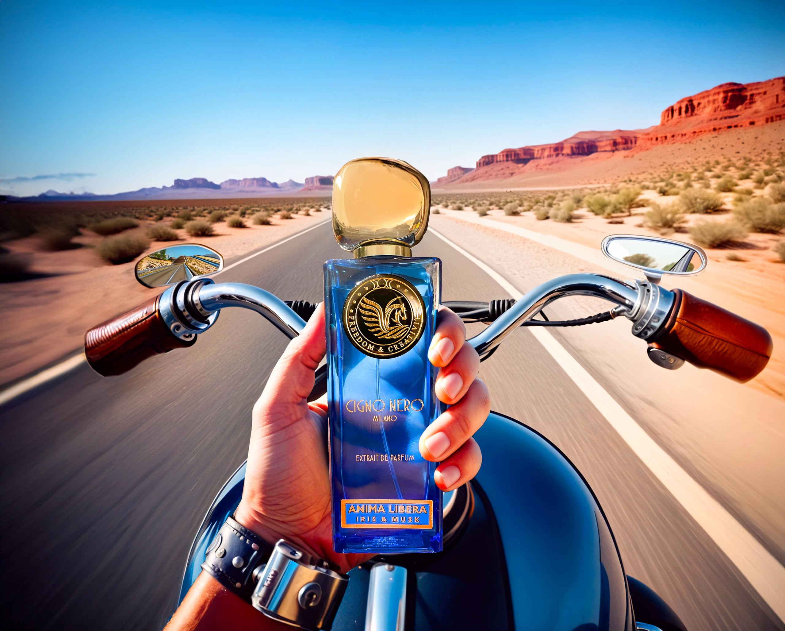 Eau de Parfume ANIMA LIBERA Cigno Nero Milano. Włoski ekstrakt zapachowy Unisex dla kobiet i mężczyzn 50 ml. Nuty zapachowe: cytrusowy, drzewny, piżmowy