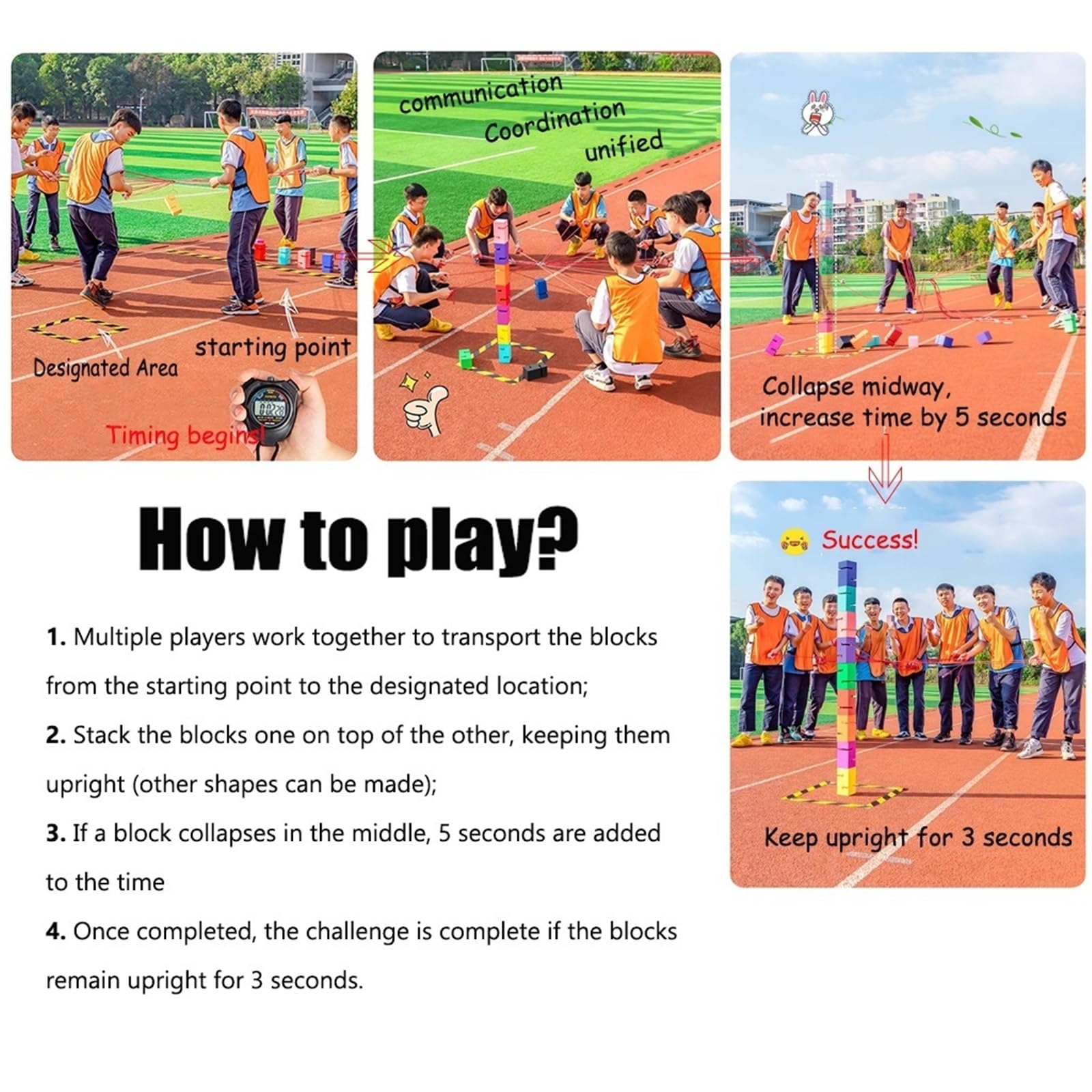 Juego de Equipo Juegos De Formación De Equipos Al Aire Libre For El Trabajo, Actividades Al Aire Libre For Adultos, Juegos De Team Tower Games, Juego De Competición Divertido De Día De Campo