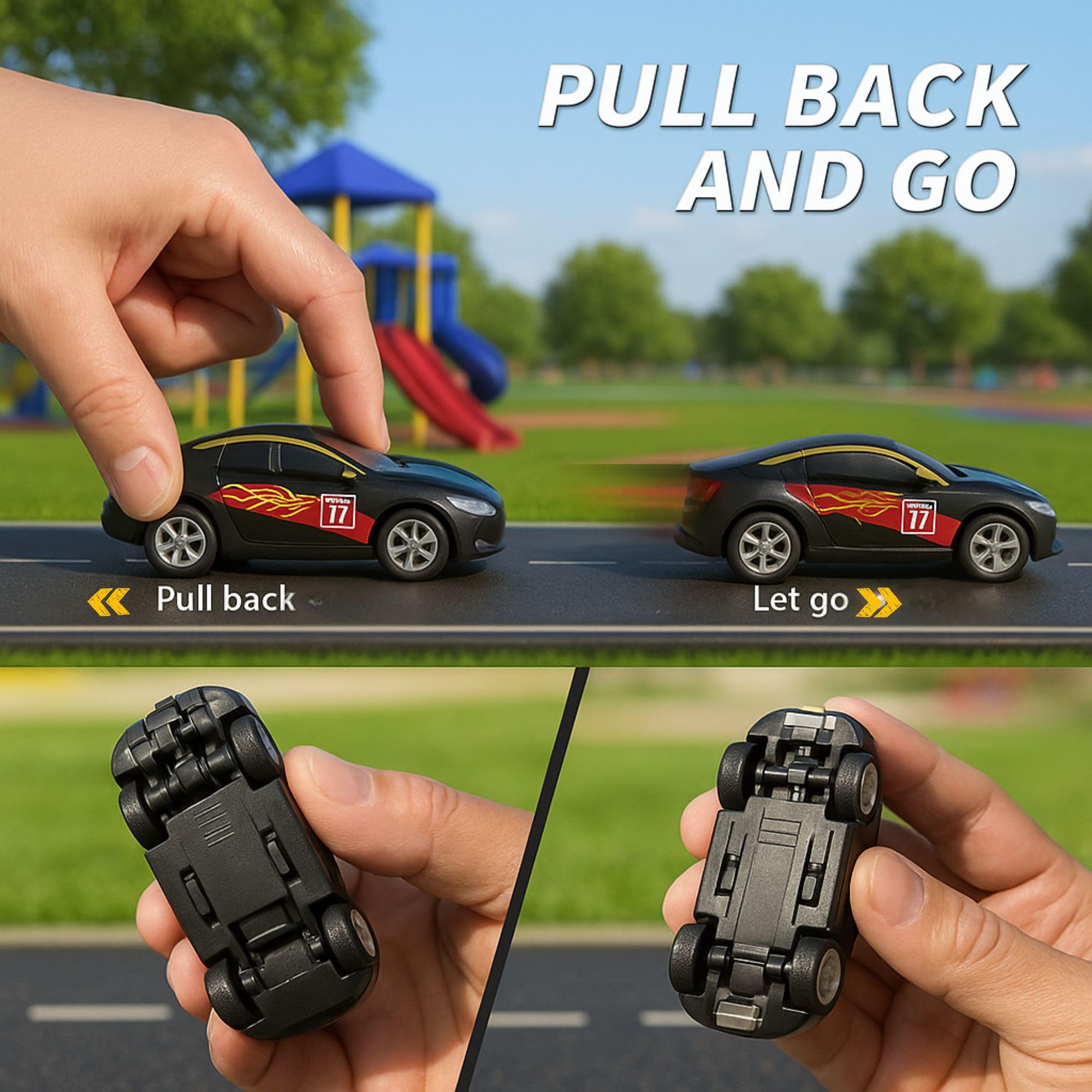 GRAPHENE 10 Unbreakable Pull Back Cars for Kids Metal Alloy Mini Racing Diecast Car Toy Play Set Strong & Durable High Speed Vehicle Gift Pack for Boys Birthday Return Gift khelona Toys(Racing Cars) 1
