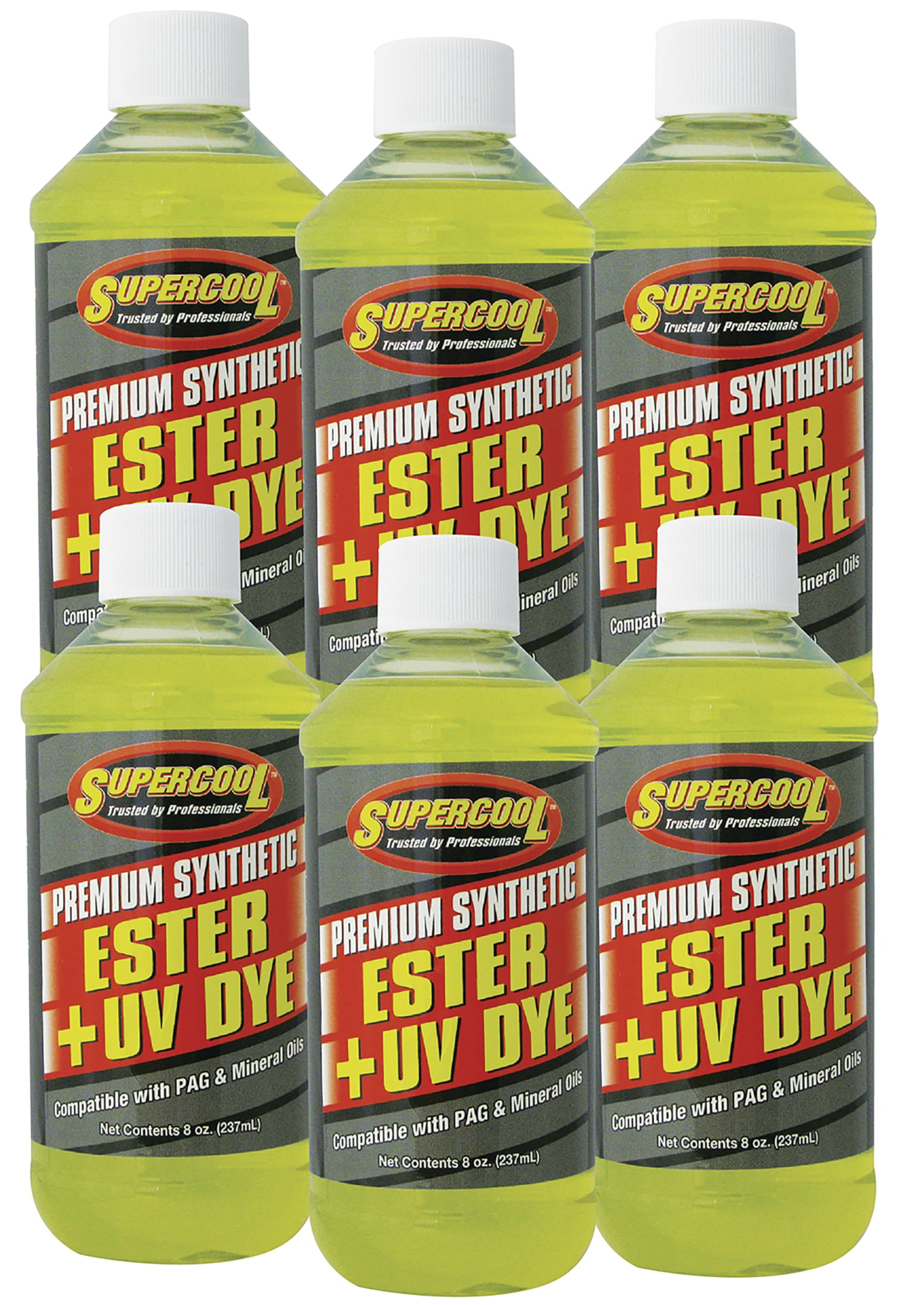 E8-6CP Ester Oil Plus U/V Dye, 8 oz, 6 Pack