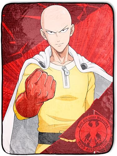 One Punch Man Anime Saitama Hero Association - Manta de forro polar suave de felpa de 45 x 60 pulgadas