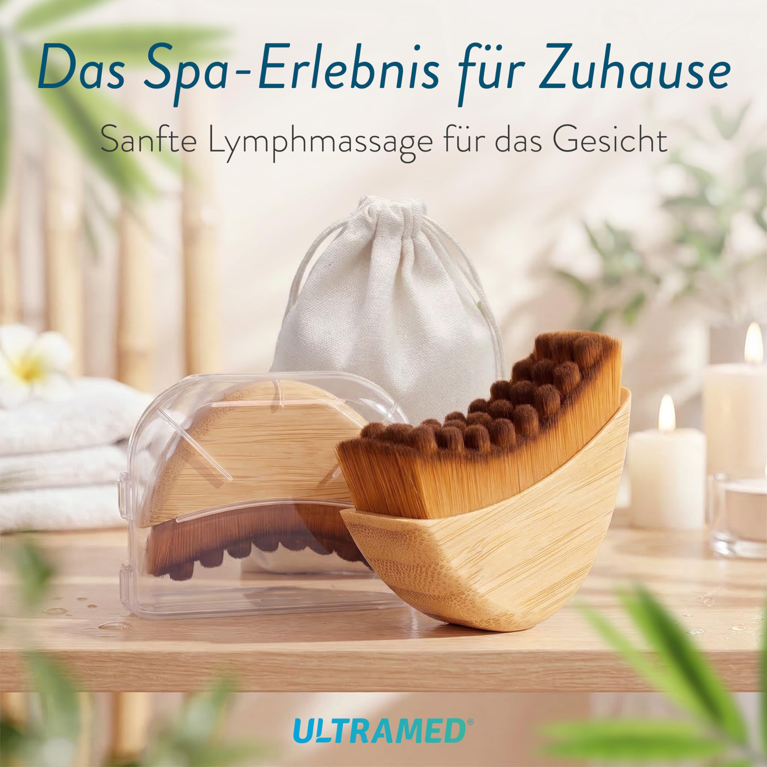 Brosse lymphatique pour le visage de qualité supérieure pour le menton et le cou - Brosse de massage lymphatique et lymphatique pour le visage - Brosse de massage pour les soins du visage, drainage