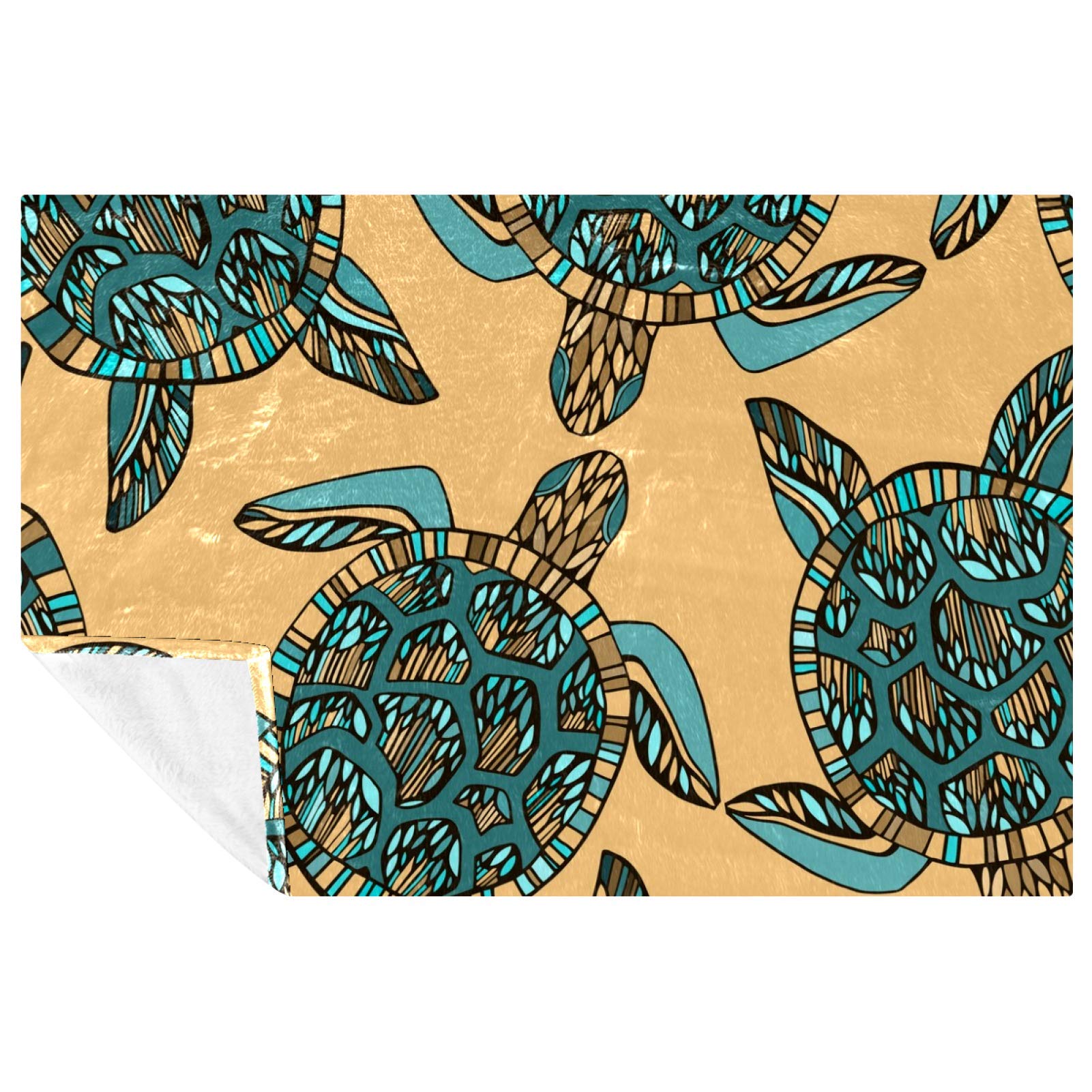 Couverture douce tortue de mer lit et canapé plaid chaud 150x100 cm