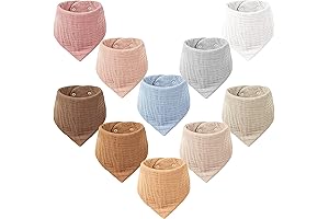 Konssy Muslin Baby Bibs for New Borns