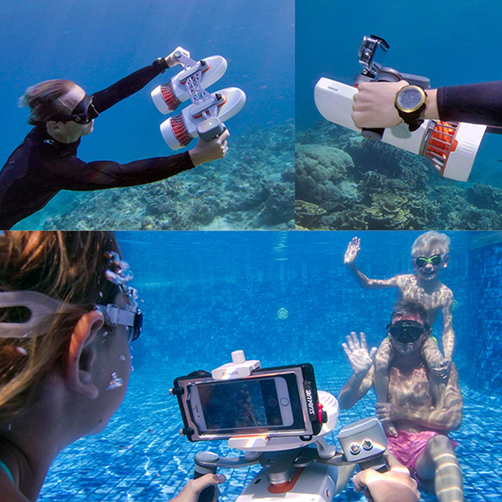 MINIFOCUS Diving Cold Shoe 1" Ball Mount Head Base Adapter Connector For Underwater Camera Waterproof Housings Case Video/Flash/Strobe Hot Shoes - View #4