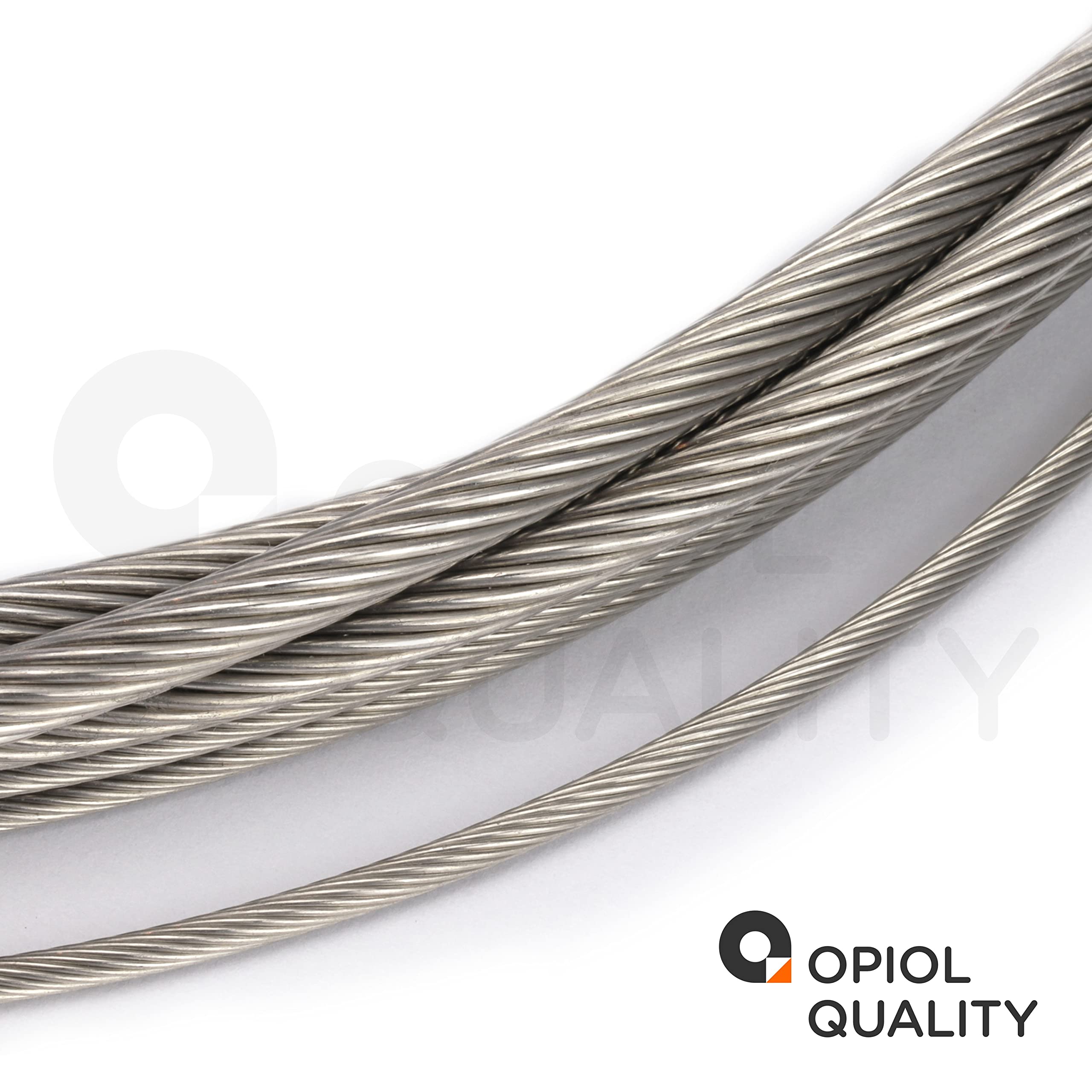 2,0 mm Drahtseil 1x19 hart, Edelstahl A4 (100 Meter) Stahlseil Zubehör Draht Edelstahldrahtseil Geländerseil Hängender Drahtspule Seile Spannseil