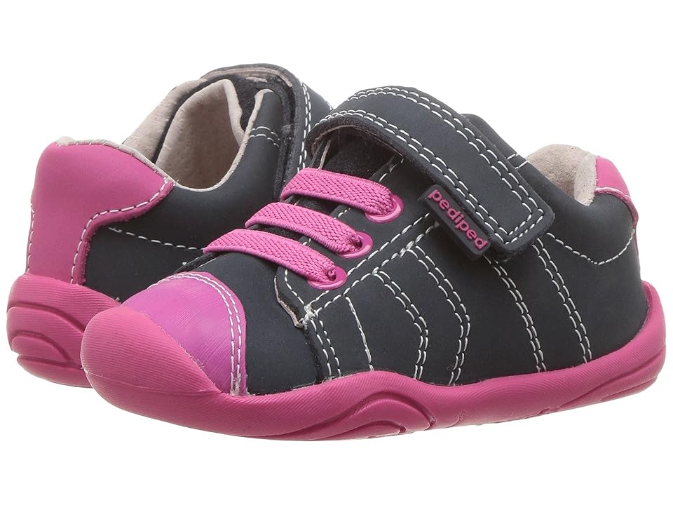 

pediped Jake Grip n Go (Toddler) (Navy/Pink) Girls Shoes