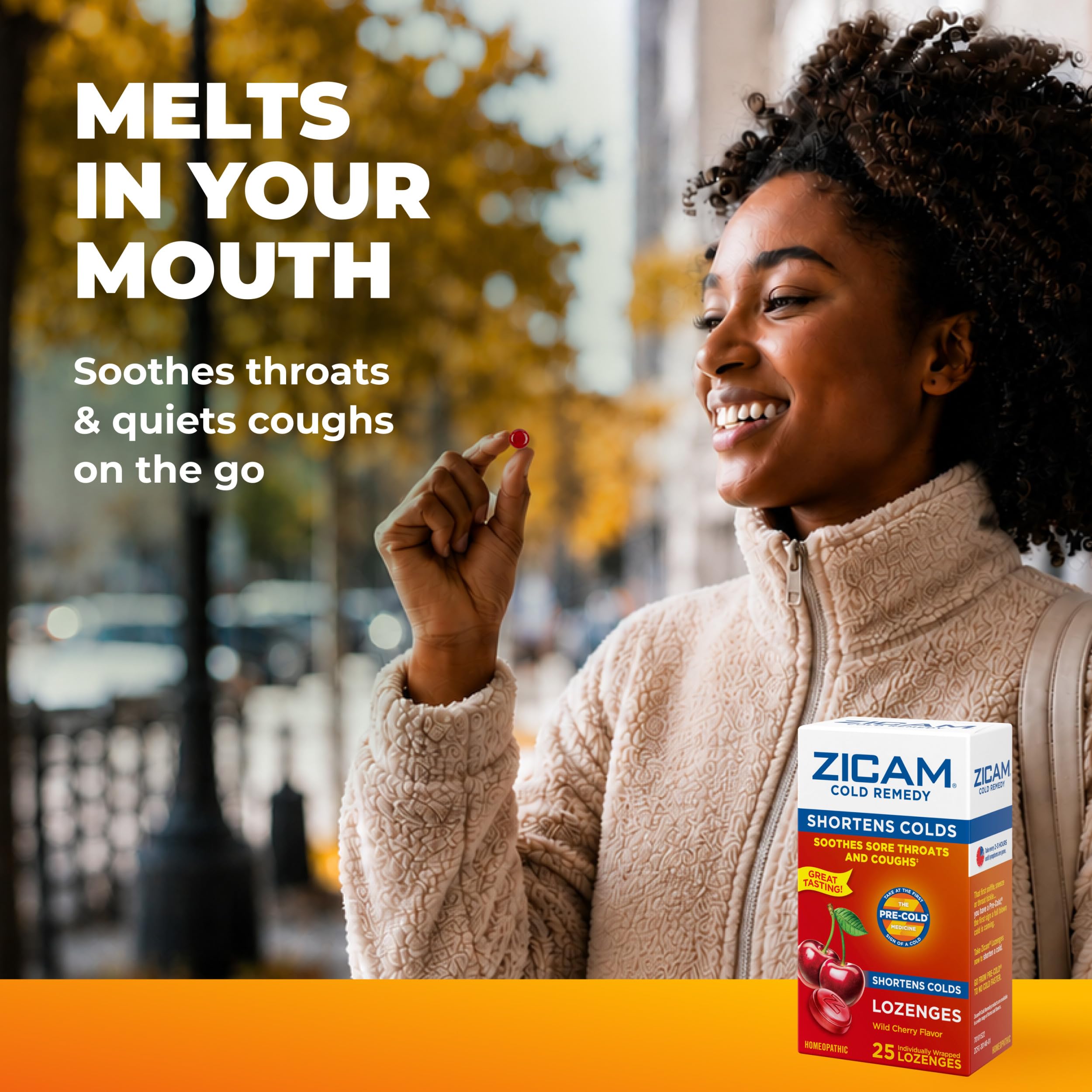 Zicam Cold Remedy Zinc Cough Drops, Wild Cherry Flavor, 25 Count — Amazon image 3